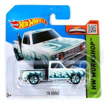 Hot Wheels: ''78 Dodge kisautó 1/64 fehér - Mattel