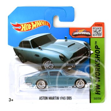 Hot Wheels: Aston Martin 1963 DB5 kisautó 1/64 acélkék - Mattel