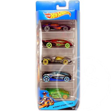 Hot Wheels Nitrobot Attack 5 db-os kisautó szett - Mattel