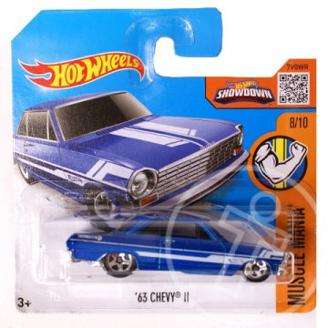Hot Wheels: ''63 Chevy II kisautó 1/64 - Mattel