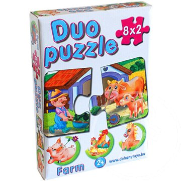 DUO Puzzle Farm állatokkal - D-Toys