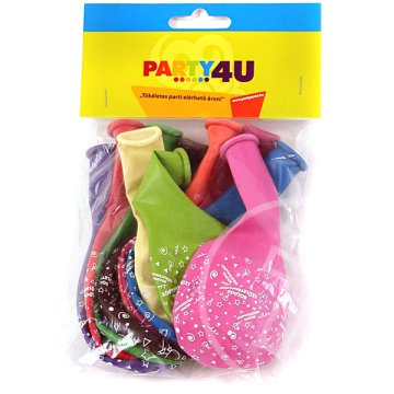 Boldog Születésnapot feliratos 28 cm-es lufi - 10 db
