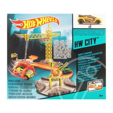 Hot Wheels City: közepes játékszett - Építkezési csomópont