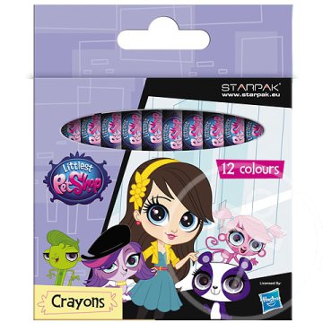 Littlest Pet Shop zsírkréta 12db-os