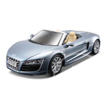 Audi R8 Spyder összeszerelhető autómodell - 1:24, ezüst