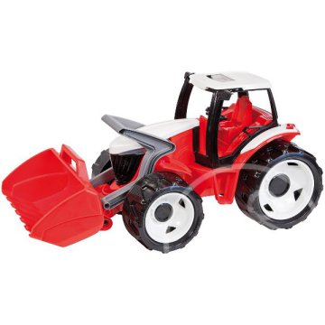 Óriás traktor markolóval - 62 cm, piros