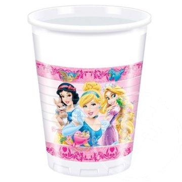 Disney hercegnők és állatkák műanyagpohár 200 ml 8 db