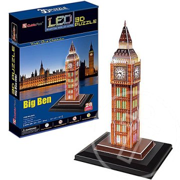 Big Ben világító 3D puzzle 28db - CubicFun