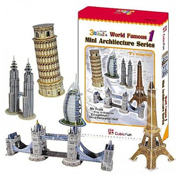 Világhírű épületek 3D puzzle 1. széria - CubicFun