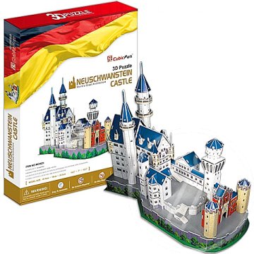 Neuschwansteini kastély 3D puzzle 98db - CubicFun