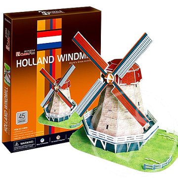 Holland Szélmalom 3D puzzle 45db - CubicFun