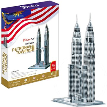 Petronas ikertorony 3D puzzle 86db - CubicFun