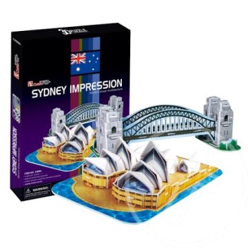 Sydney látványosságai 3D puzzle 59db-os szett - CubicFun