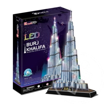 Burj Kalifa (Dubai) 3D puzzle LED világítással 136db-os szett - CubicFun