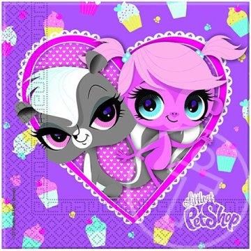 Littlest Pet Shop papírszalvéta 33x33 cm 20 db