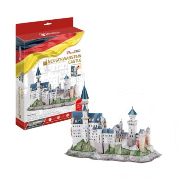 Neuschwansteini kastély 3D puzzle 128db-os szett - CubicFun