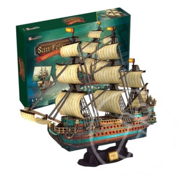 San felipe Spanyol vezérhajó 3D puzzle 248db-os szett - CubicFun