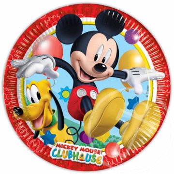 Mickey Club House papírtányér 20 cm 8 db