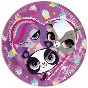 Littlest Pet Shop papírtányér 23 cm 8 db