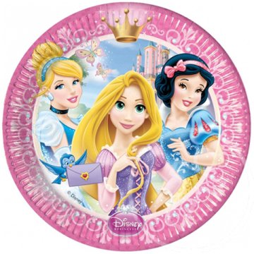Disney Hercegnők papírtányér 20 cm 8 db