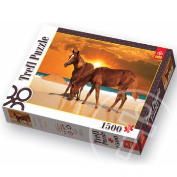 Lovak a tengerparton 1500 db-os puzzle - Trefl