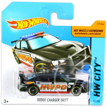Hot Wheels City: Dodge Charger Drift kisautó - Fekete