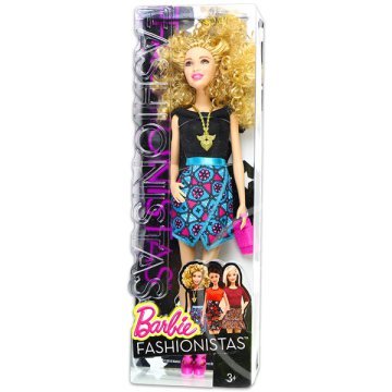 Barbie: Fashionistas Göndör hajú divatbaba