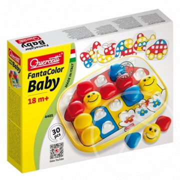 Quercetti: Bébi pötyi készlet- házikó 24db-os