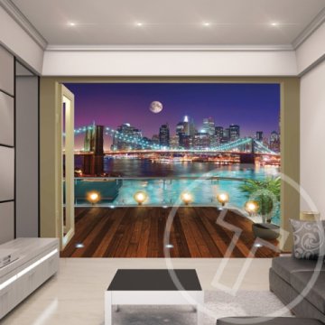 Brooklyn híd New York fali tapéta - Walltastic
