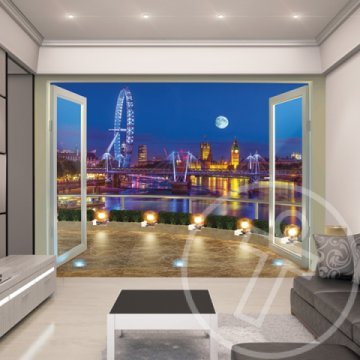 Londoni kilátás fali tapéta - Walltastic