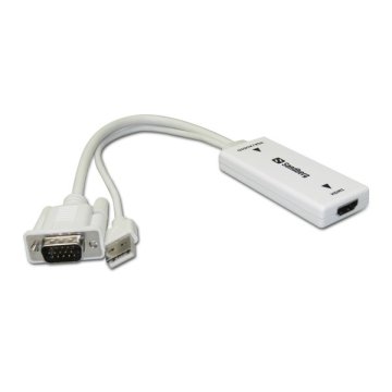 VGA+Audió - HDMI átalakító, SANDBERG