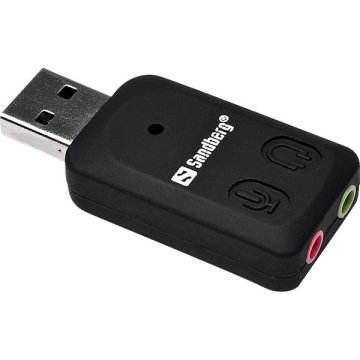 USB - audio adapter, 2x3,5mm jack, SANDBERG