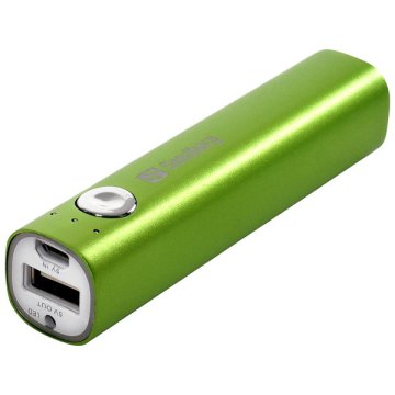 Hordozható akkumulátor, 2200 mAh, SANDBERG, zöld