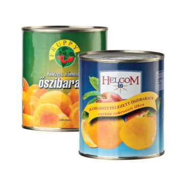 Fruppy vagy Helcom felezett őszibarackbefőtt