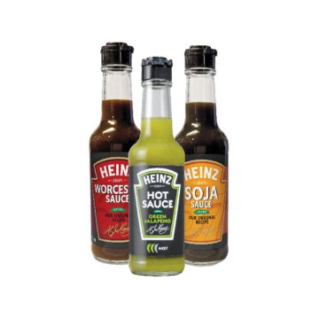 Heinz jalapeno-, chipotle-, habanero-, worchester-, szója- vagy hot chili-szósz