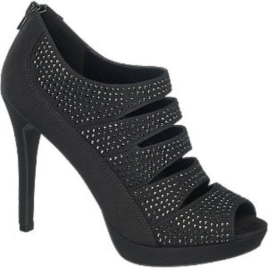 Strasszos party peep-toe