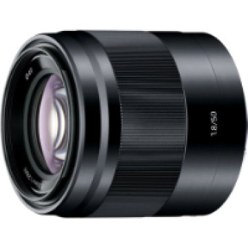 E 50 mm f/1.8 OSS fekete objektív