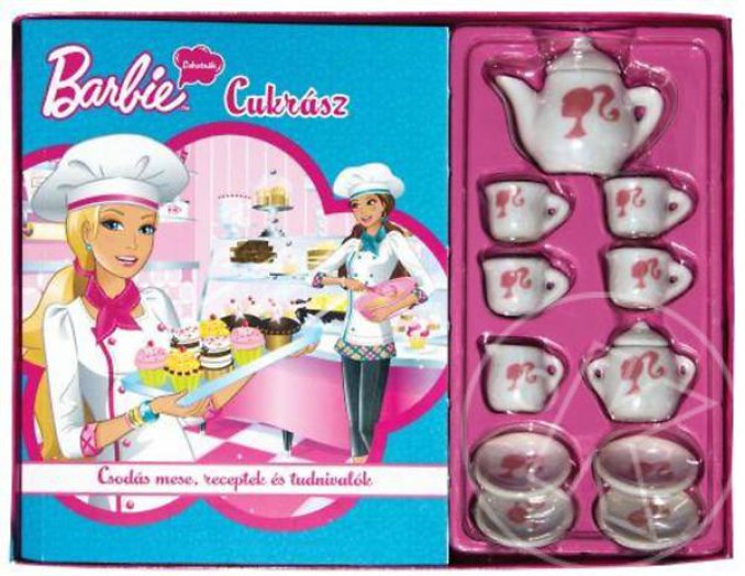 Barbie - Lehetnék Cukrász - Mesekönyv és teáskészlet