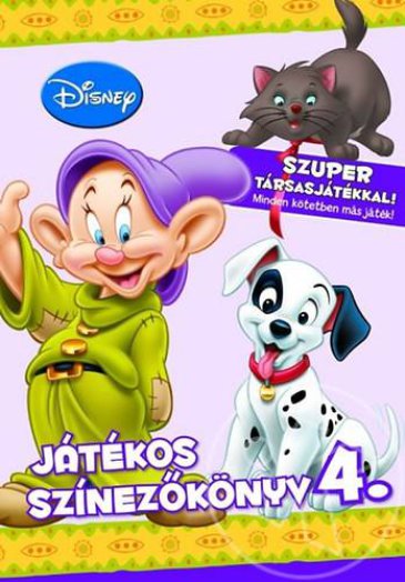 Disney - Játékos színezőkönyv 4. - Szuper társasjátékkal!