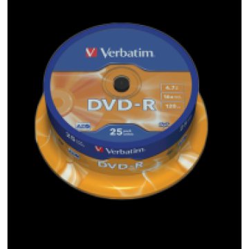 DVD-R lemez 4,7 GB 16x, 25db hengeren AZO