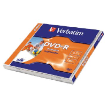 DVD-R lemez 4,7 GB 16x, normál tok, matt nyomtatható felület