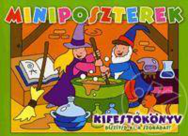 MINIPOSZTEREK - KIFESTŐKÖNYV /ZÖLD/ - DÍSZÍTSD KI A SZOBÁDAT!