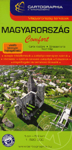 MAGYARORSZÁG COMFORT TÉRKÉP - 1:520 000 - VIZÁLLÓ, KÖNNYEN HAJTOGATHATÓ - 2015