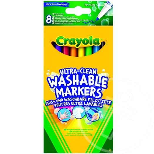 Crayola - kimosható vékony filctoll - 8 darabos