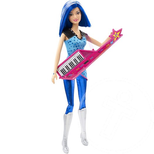 Barbie a Rocksztár hercegnő: Zia baba billentyűs gitárral