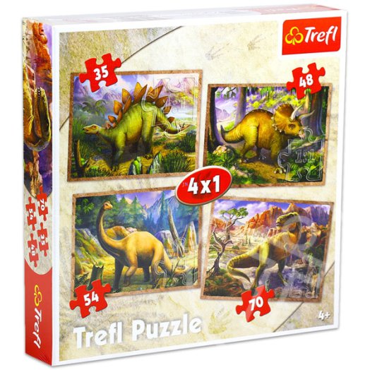 Dinoszauruszok 4 az 1-ben puzzle