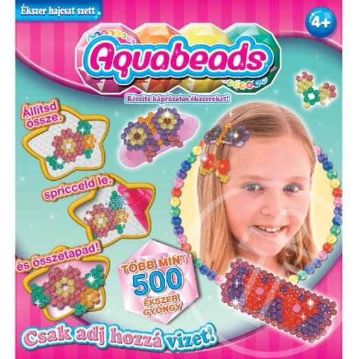Aquabeads ékszer gyöngyök - hajcsat szett