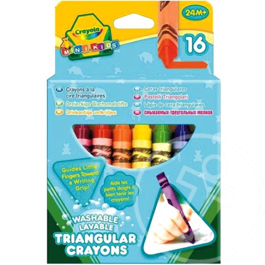 Crayola Mini Kids: Háromszög tömzsi viaszkréták - 16 db