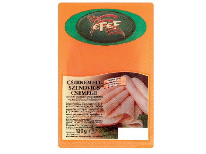 Efef pulyka- vagy csirkemell szendvics csemege