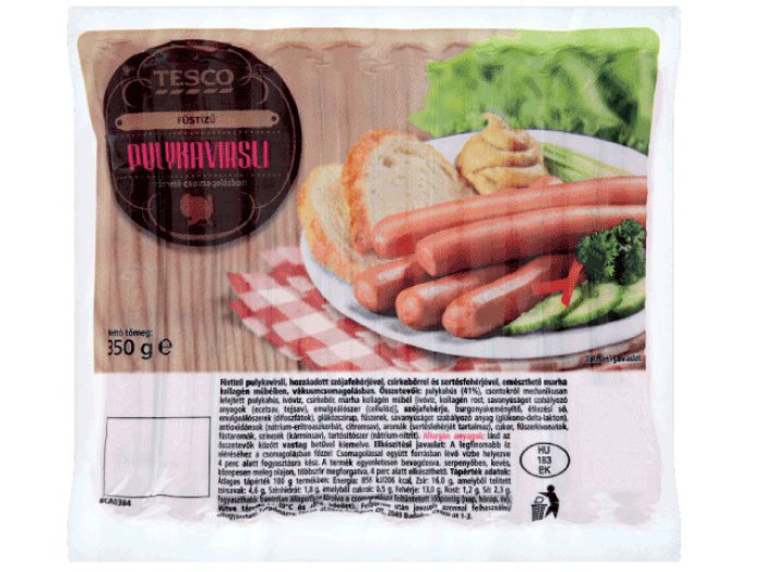 TESCO füstölt pulykavirsli